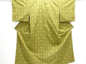 絣柄織り出し手織り紬着物